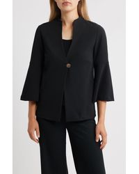 Ming Wang - Deco Crepe Flare Sleeve Utility Jacket - Lyst