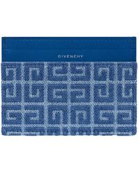 Givenchy - 4g Monogram Denim & Leather Card Case - Lyst