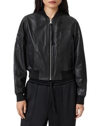 AllSaints - X Williams F1 Racing Orten Leather Bomber Jacket - Lyst