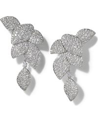 Nadri - Starlet Leaf Linear Drop Earrings - Lyst