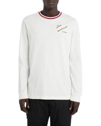 Moncler - Embroidered Logo Patch Long Sleeve T-shirt - Lyst