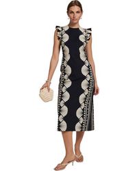 Mint Velvet - Shell Print Column Midi Dress - Lyst