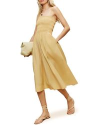 Reformation - Kerrie Smocked Stretch Organic Cotton Sundress - Lyst