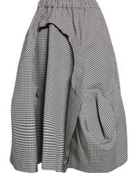 Comme des Garçons - Gingham Wool Gabardine Skirt - Lyst