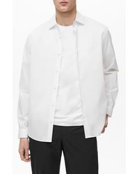 Mango - Comfort Stretch Easy Iron Cotton Blend Button-Up Shirt - Lyst