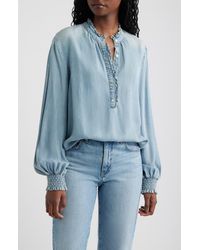 Rails - Kimmy Ruffle Chambray Top - Lyst