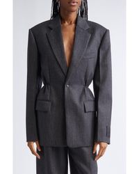 Alexander Wang - Oversize Wool Gabardine Blazer - Lyst