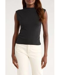 Marine Layer - Lexi Rib Mock Neck Top - Lyst