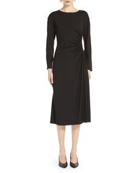 Weekend by Maxmara - Romania Ruched Long Sleeve Jersey Midi Dress - Lyst