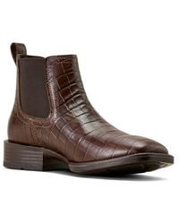 Ariat - Booker Wide Square Toe Western Chelsea Boot - Lyst
