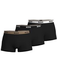 BOSS - Assorted 3-Pack Power Cotton Stretch Jersey Trunks - Lyst