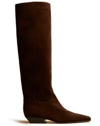 KHAITE - Marfa Suede Knee High Boot - Lyst