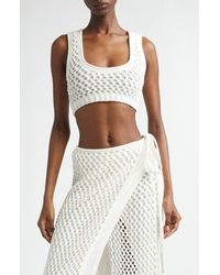 DIOTIMA - Lady Beaded Mesh Stitch Bralette - Lyst