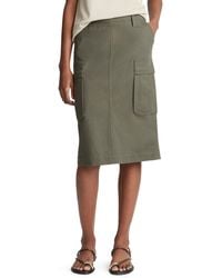Vince - Stretch Cotton Utility Cargo Skirt - Lyst