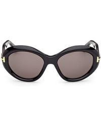 Tom Ford - 55Mm Oval Sunglasses - Lyst