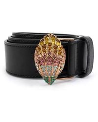 Kurt Geiger - Crystal Eagle Buckle Belt - Lyst