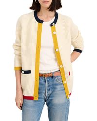 Club Monaco Boiled Wool Cardigan in Brown Lyst
