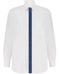 Úchè - Denim Patch Long Sleeve Button Up Shirt - Lyst