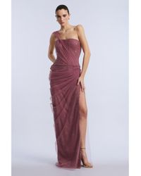 BCBGMAXAZRIA - Tulle & Lace Gown - Lyst