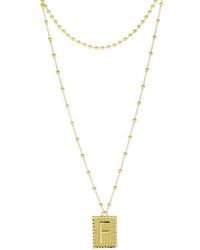 Panacea - Initial B Dot Layered Pendant Necklace - Lyst