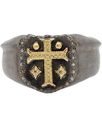 Armenta - Cross Shield Signet Ring - Lyst