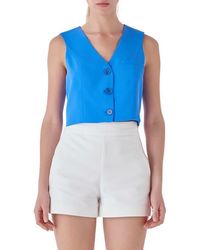 Endless Rose - Button-Up Crop Vest - Lyst