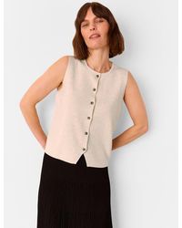 Whistles - Lucy Button Front Knit Tank - Lyst