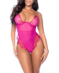 MAPALE - Mesh & Lace Teddy - Lyst