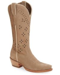 Tecovas - The Annie Eyelet Suede Western Boot - Lyst