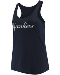 Soft As A Grape - New York Yankees Plus Size Swing For The Fences Racerback Tank Top - Lyst