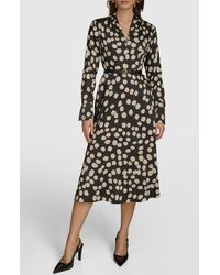 Donna Karan - Belted A-Line Dress - Lyst