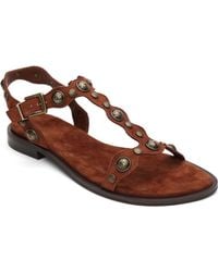 Ash - Phanny Metallic Studded Ankle Strap Sandal - Lyst