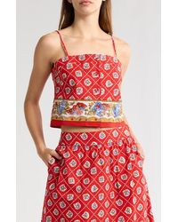 Wayf - Josefina Mix Print Crop Top - Lyst