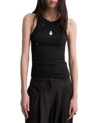 Mango - Straight Fit Lyocell Blend Wide Leg Pants - Lyst