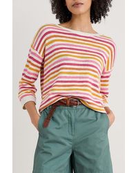Seasalt Cornwall - Knavock Stripe Organic Cotton & Linen Sweater - Lyst