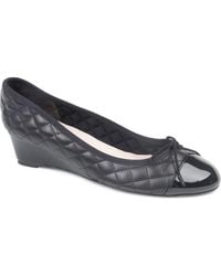 Paul Mayer - Cap Toe Quilted Wedge Pump - Lyst