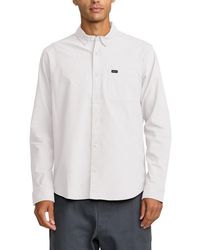 RVCA - That'Ll Do Stretch Cotton Blend Button-Down Shirt - Lyst