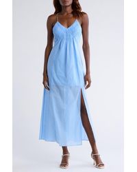 Steve Madden - Brianna Side Slit Sleeveless Cotton Maxi Dress - Lyst