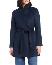 Kate Spade - High Neck Belted Coat - Lyst