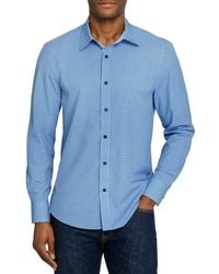 Con.struct - Slim Fit Diamond Geo Woven Long Sleeve Basic Shirt - Lyst