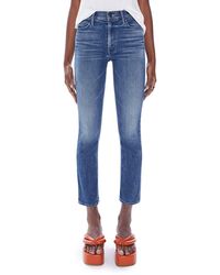Mother - The Dazzler High Waist Ankle Straight Leg Jeans - Lyst