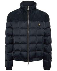 Billionaire - Puffer Down Jacket With Leather Inserts - Lyst