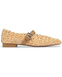 Bernardo - Borden Raffia Mary Jane Flat - Lyst