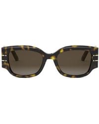 Dior - Signature S13I 52Mm Rectangular Sunglasses - Lyst