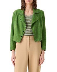 Akris Punto - Asymmetric Crop Suede Jacket - Lyst