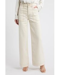 Pistola - Penny High Waist Wide Leg Utility Jeans - Lyst
