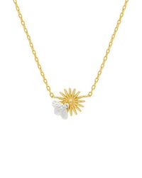 Estella Bartlett - Flower & Bee Charm Necklace - Lyst