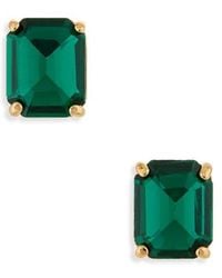 Kurt Geiger - Square Crystal Stud Earrings - Lyst
