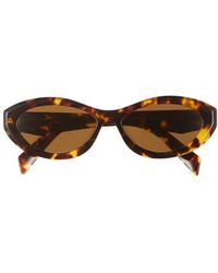 Prada - 56Mm Oval Sunglasses - Lyst
