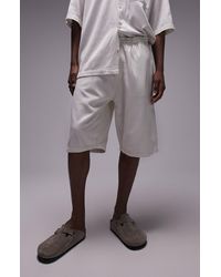 TOPMAN - Textured Drawstring Shorts - Lyst